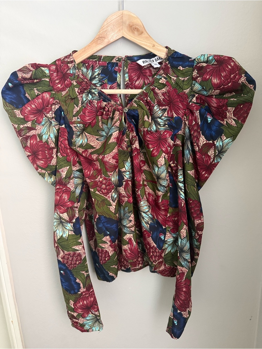 Walter Baker Floral Puff Sleeve Blouse Size XS